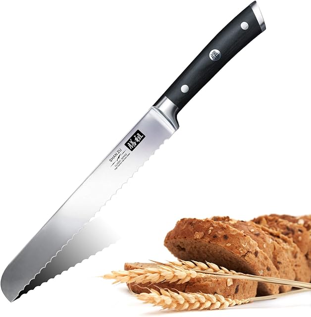 SHAN ZU Profesjonalny nóż szefa kuchni santoku, 18 cm