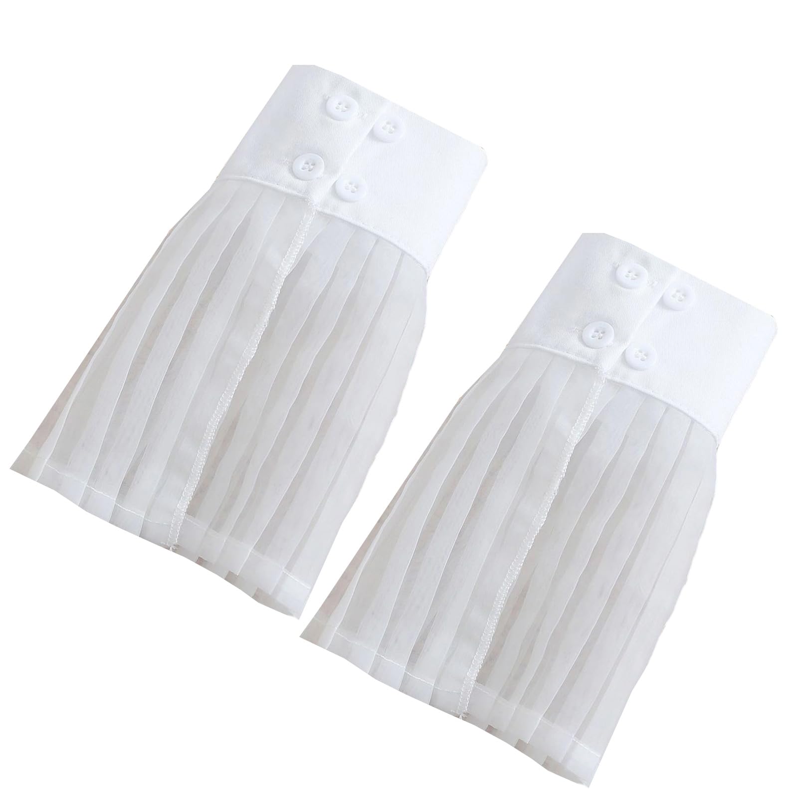 MICFENY Pleated Wrist Cuffs Decorative Sleeves Faux Sleeves Decoration For Women Daily Outfit and Business Event Outfit Enhancer