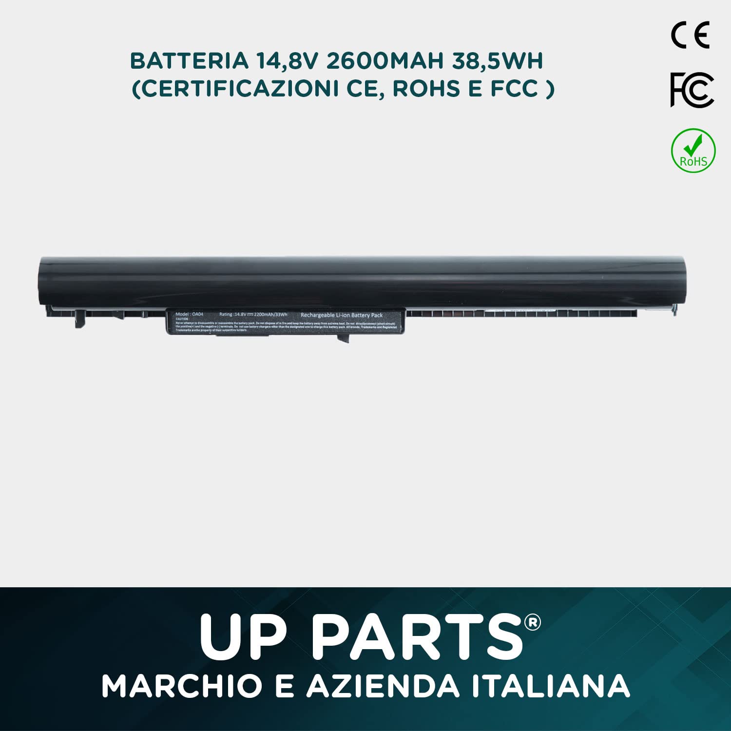 Batteria Compatibile con HP 740715-001 746641-001 OA04 OA03 per Notebook 15-D003SL 250 G3 HSTNN-LB5S 15-G092SA 250 G2 15-G094SA 746458-851 15-S000 HSTNN-LB5Y HSTNN-PB5Y 2600mAh 14.8V 38.5mAh