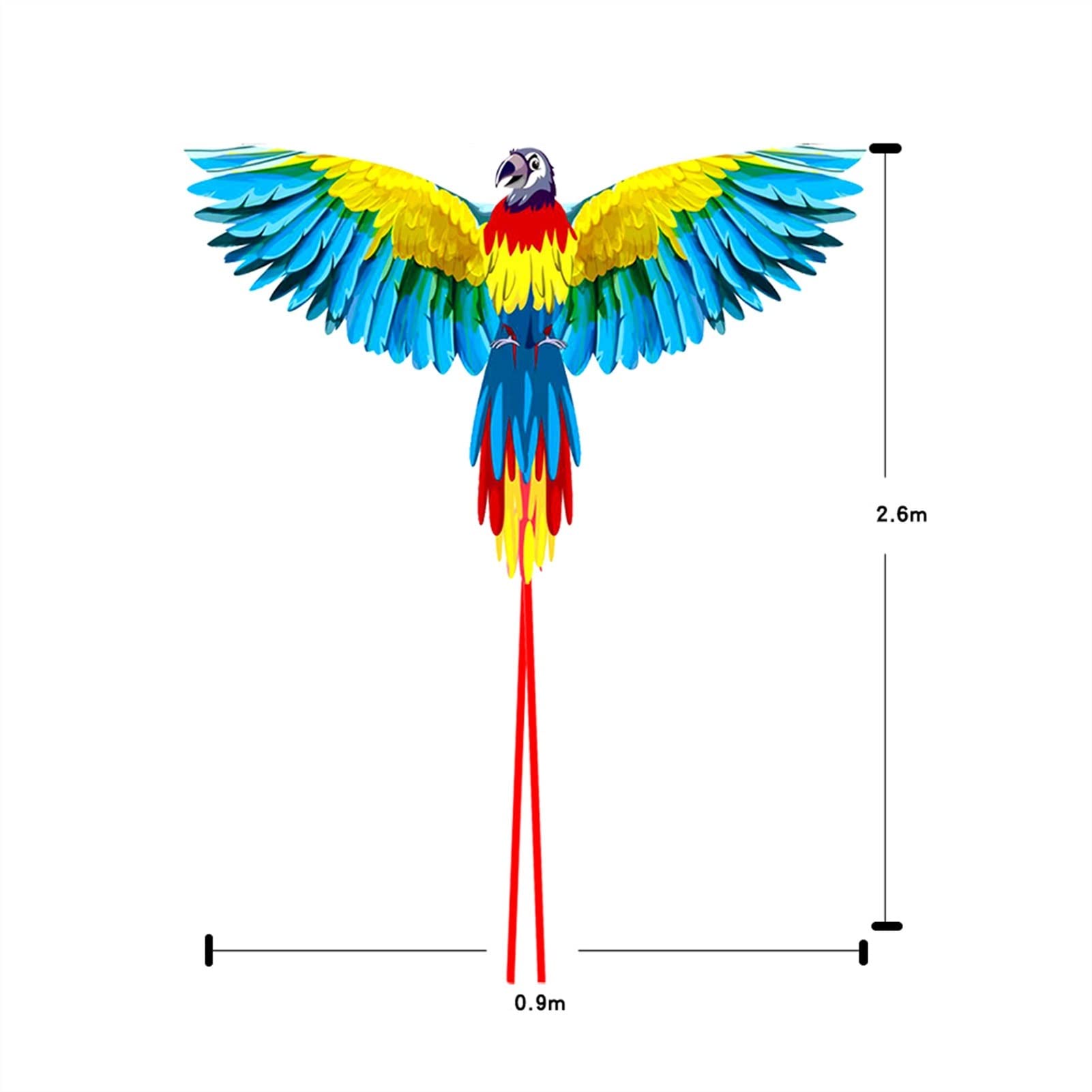 Cometa para niños, cometa de loro, cometa para adultos, fácil de volar, deportes al aire libre, cometas pequeñas, cometa colorida