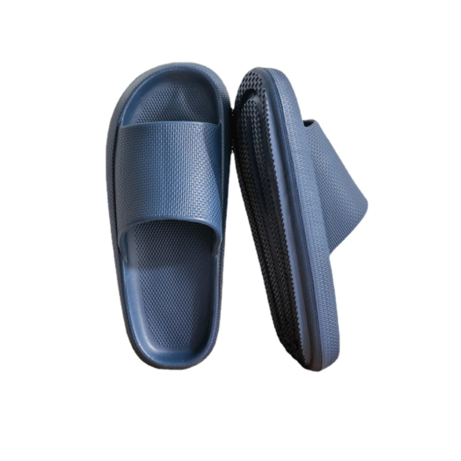 YHQZNLXQ Zapatillas para Mujer Zapatillas de casa Suaves Pareja Verano Interior Antideslizante Zapatillas de baño Sandalias Color sólido Hombres Mujeres Chanclas Zapatos planosAzul, 9