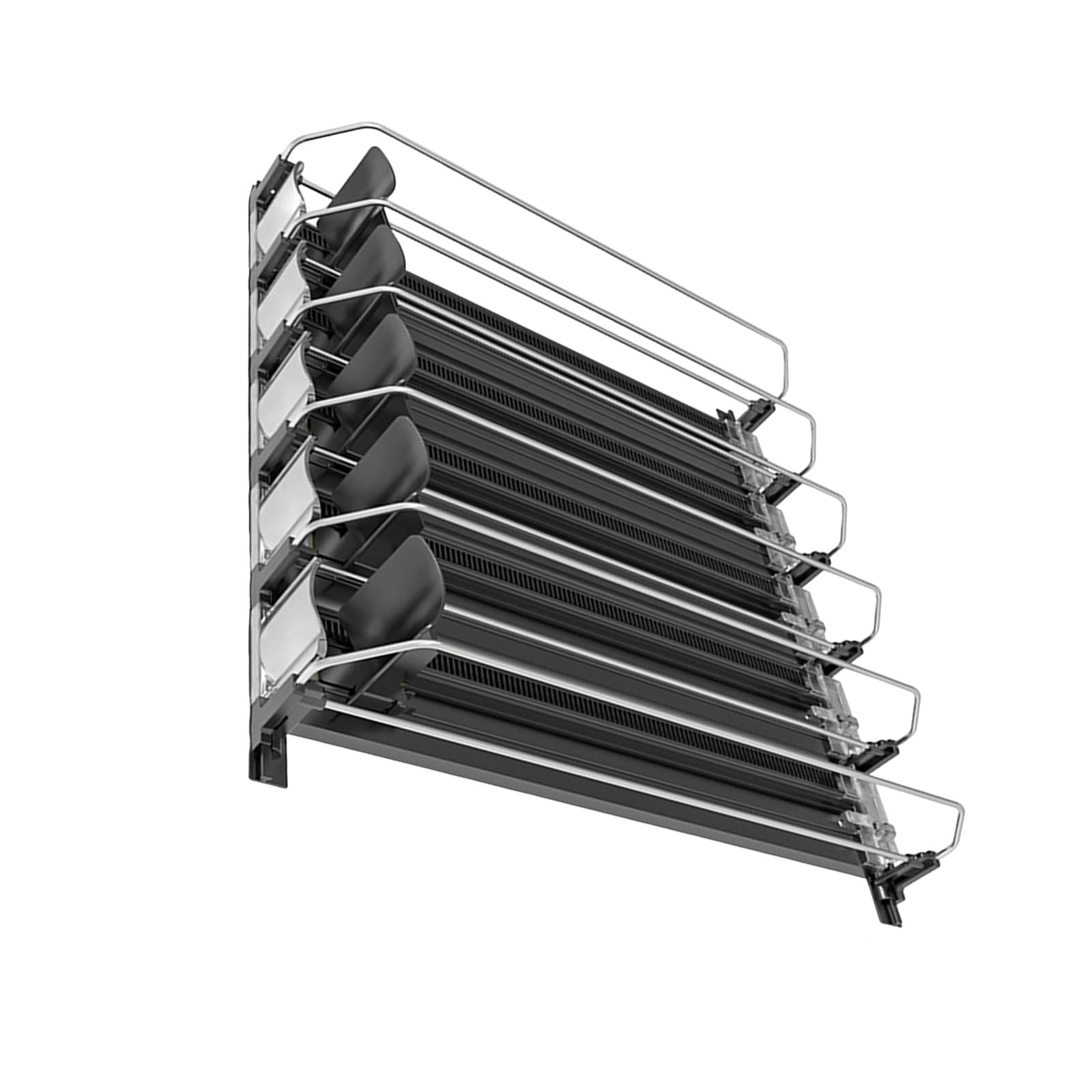 Refrigerator Can Shelf Organizer with Spring Loaded 12.2 in Pusher Track for Orderly Beverage Access and Display Beverage Shelf Pusher Can Display Row Drink Track Refrigerator Retail Restock Lane Feed