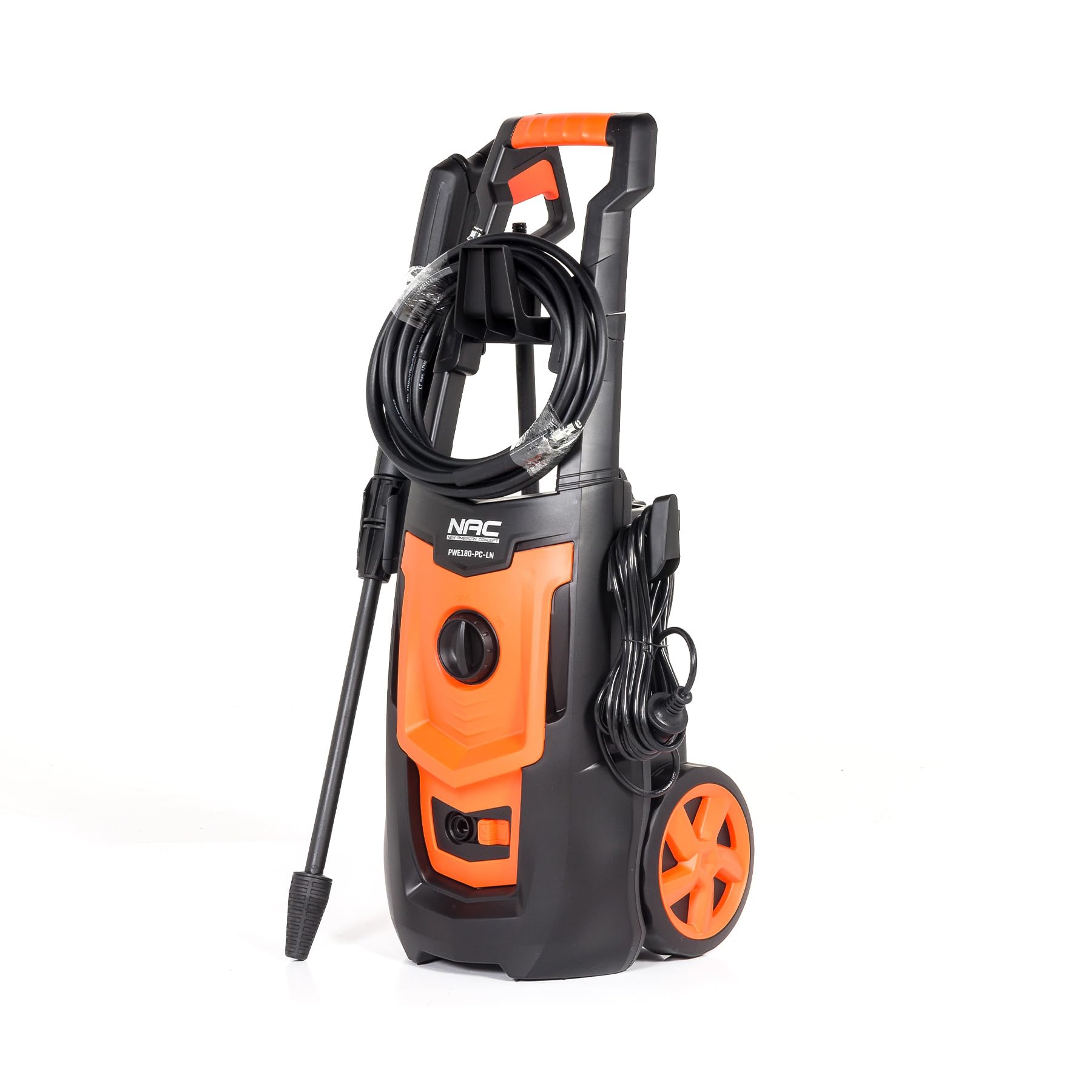NAC Idropulitrice 1800W 130 bar - Mini Idropulitrice Compatta - Piccola Idropulitrice Portatile (7,4 kg) - Pompa in alluminio 420 l/h con Patio Cleaner per Auto & Giardino NEW AMERICAN CONCEPT