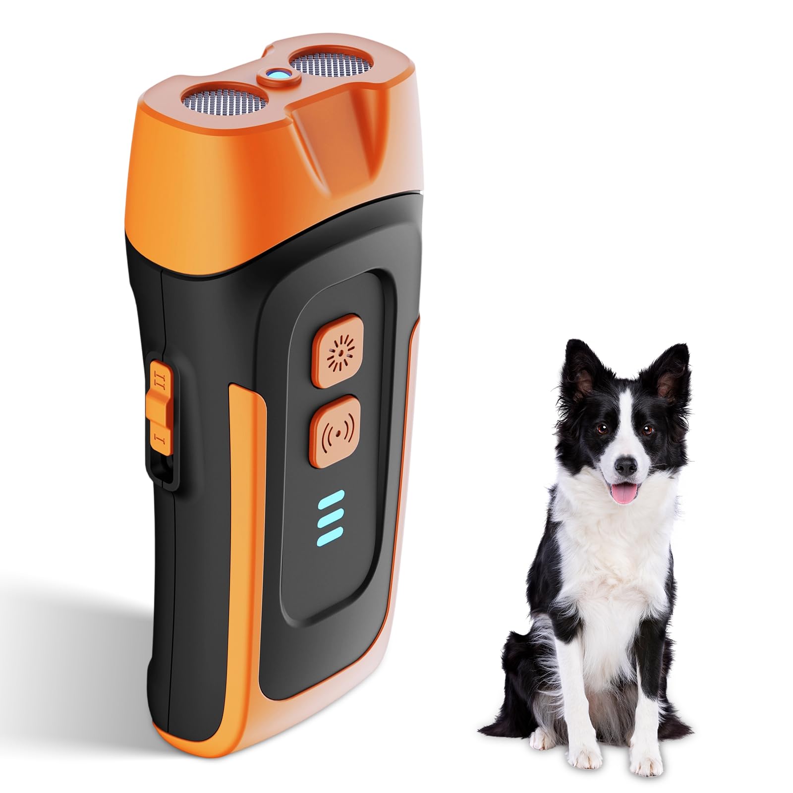 QEWEUUIE 2026 Upgrade Anti Barking Device for Dogs,50FT Dog barking device with LED Flashlight,2 Modes Rechargeable anti dog barking device,Stop Barking Small Medium Large Dog Device Indoor