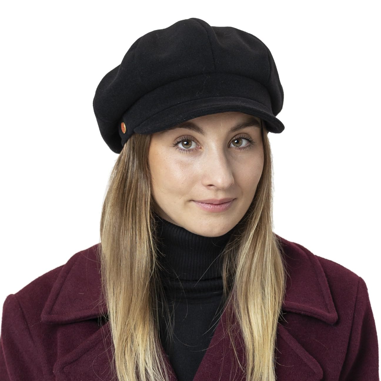 Mayser Damen Ballonmütze Wide Fit Visor Made in EU Herbst Winter