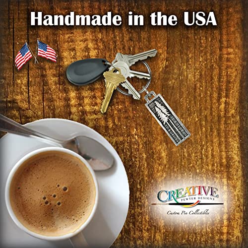 Tall Trees Keychain, A1030KC, 1 3/4”, Pewter, 100% Handmade in the USA, Redwood, Cedar, PNW, Forest, Travel Souvenir, Metal, Keychain, Key Chain, Key Ring, Key Fob, Gift, Over 100 Keychain designs4