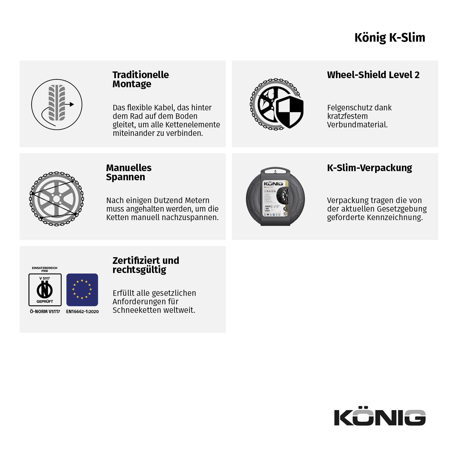 KÖNIG K-Slim 103 - Schneeketten