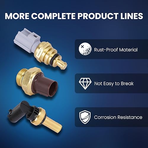 Miniatura 5 de MOCA Sensor de temperatura de refrigerante compatible con 02-10 para Mercury Mountaineer 4.0L, 13-20 para Ford Fusion 2.0L, 17-19 para Jaguar XE