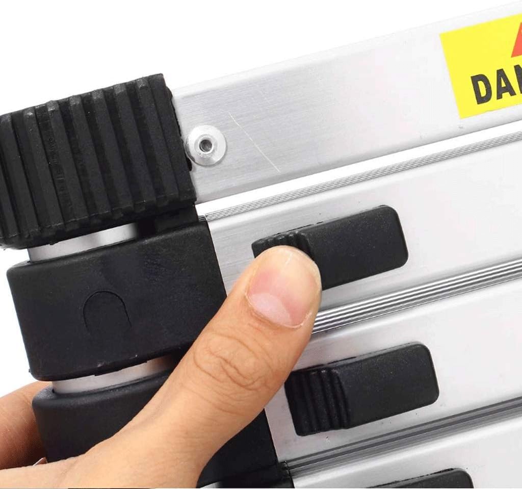 Telescoping Extension Ladder, Telescoping Ladders 20FT Aluminum Lift Telescoping Ladder with One-Button Retraction System, Telescopic Extension Ladder Multi-Position Ladders (Size