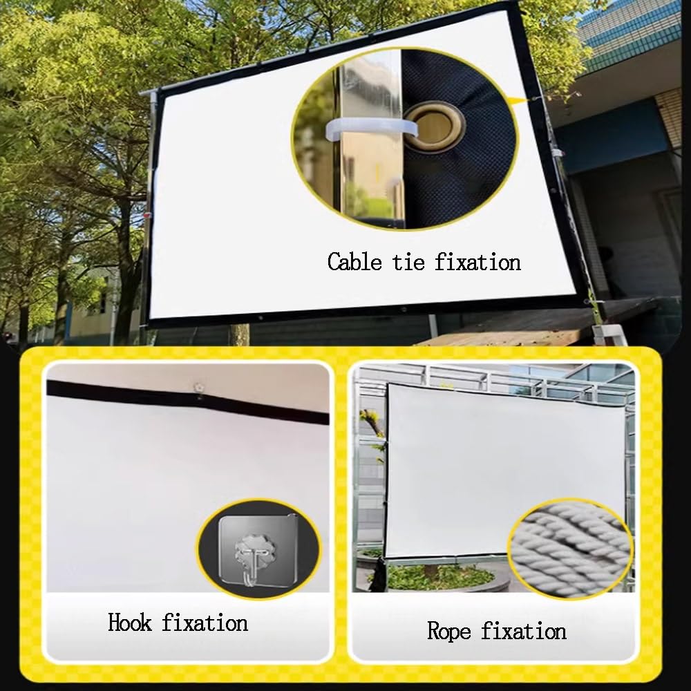Écran de projection pliable de 60", 72", 83", 83", 100", 120", 120", 150", 150", écran de projection HD portable pour cinéma à domicile, bureau (4:9,4 cm)