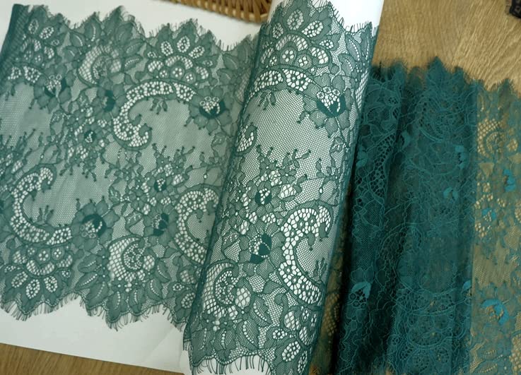 decoración de encaje, Cinta de encaje 35 cm ancho y 3 metros largo, multicolor(Grey Blue)