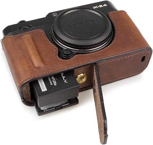 Miniatura 5 de MUZIRI KINOKOO Fuji X-E4 - Funda de piel auténtica, estilo vintage marrón con agarre y acceso a controles