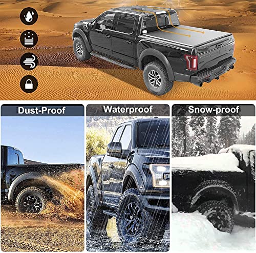 Votobo For 2017-2022 Honda Ridgeline Lock & Roll Up Soft Tonneau Cover #TOP3