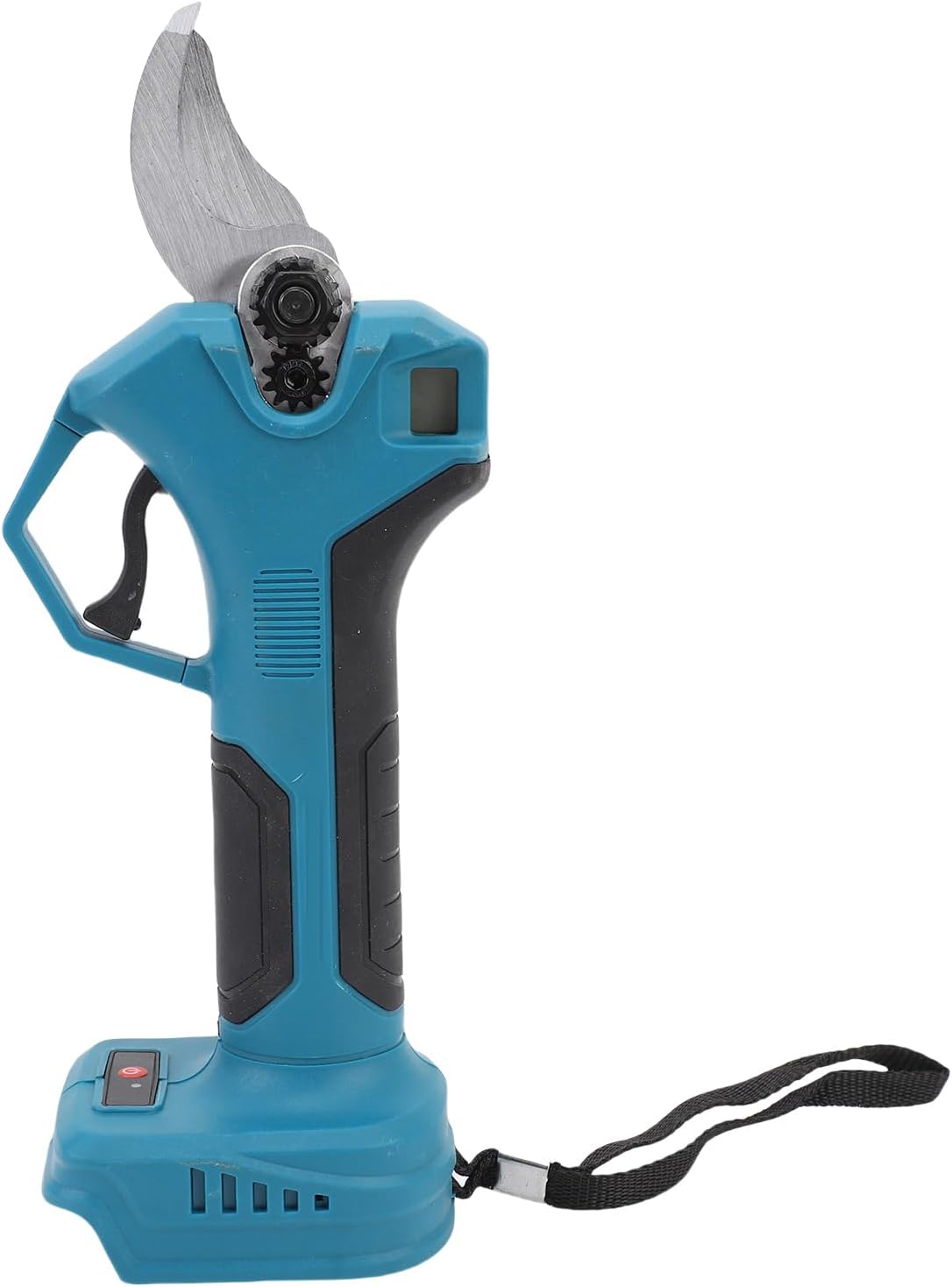 Hyuduo Blue Electric Pruning Shears, 30mm Heavy Duty Digital Display Rechargeable Cordless Tree Branch Pruner with Safety Lock and SK5 Blades, for Gardening and Landscaping