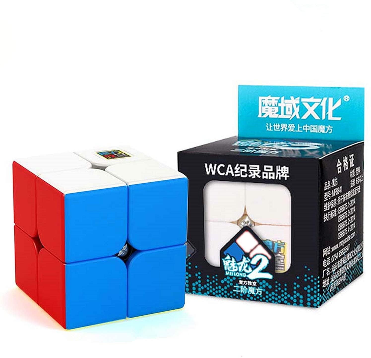 CUBESKOOL Meilong Mfjs Moyu 2x2x2 Speed Cube Stickerless for Kids and Adults Brain Teaser Puzzle Toys(Multicolor)-image-46