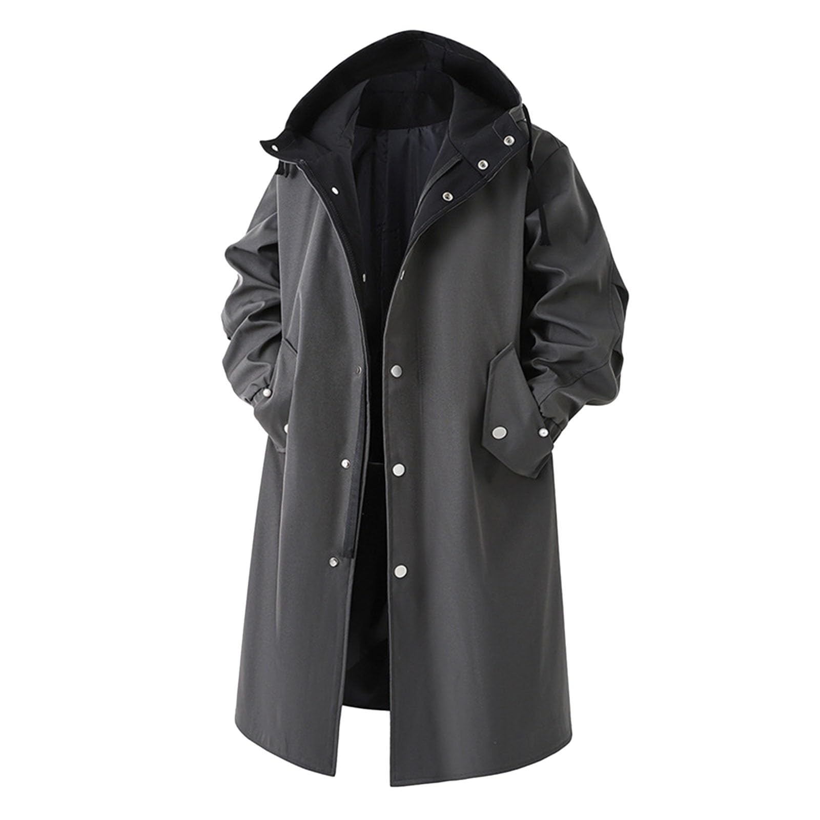 Genérico Chaqueta anorak ligera cortavientos con capucha para deportes al aire libre, senderismo, camping, ropa casual