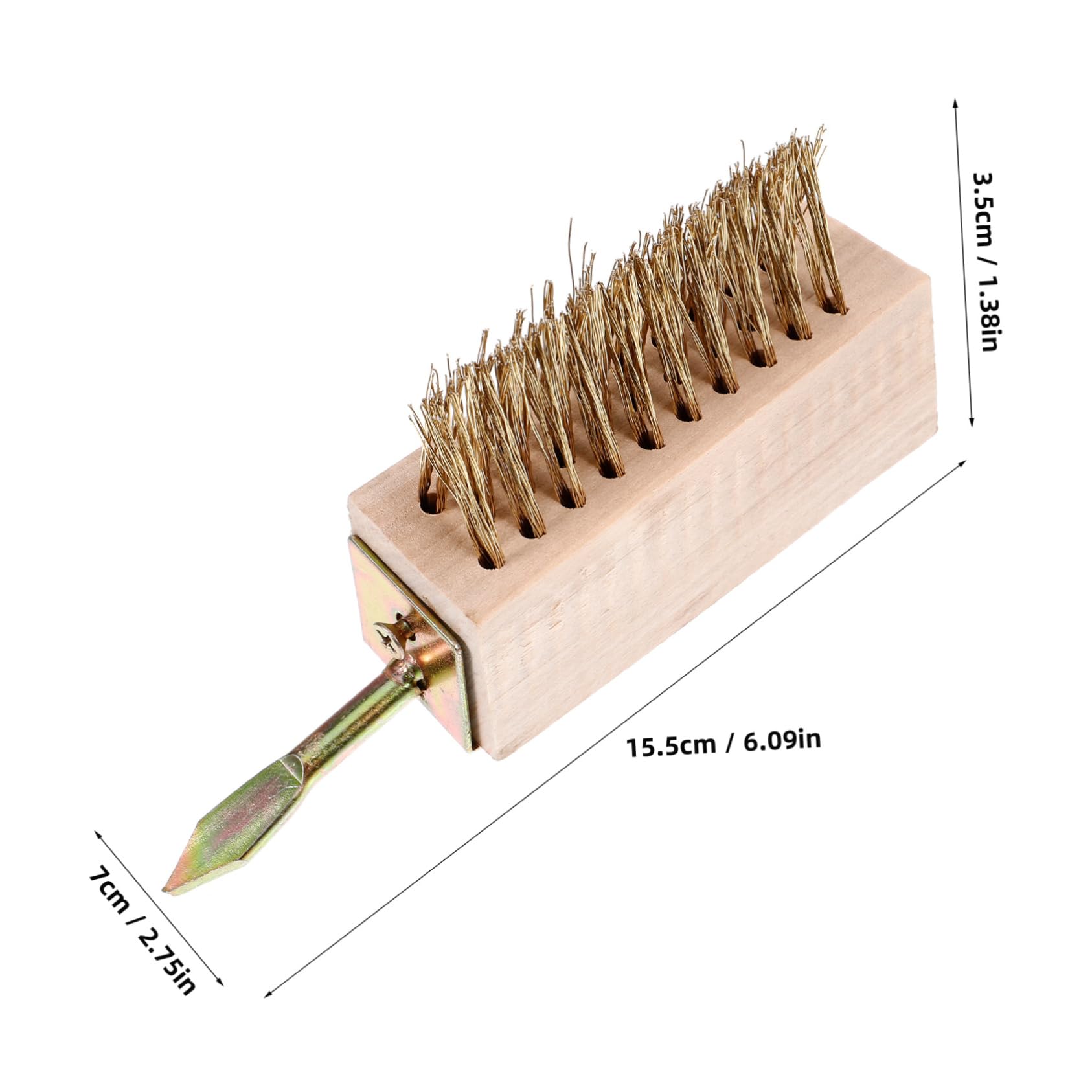 BESPORTBLE Stainless Wire Brushes Set 2pcs Garden Cleaning Brush Replacement Moss Removal Tool