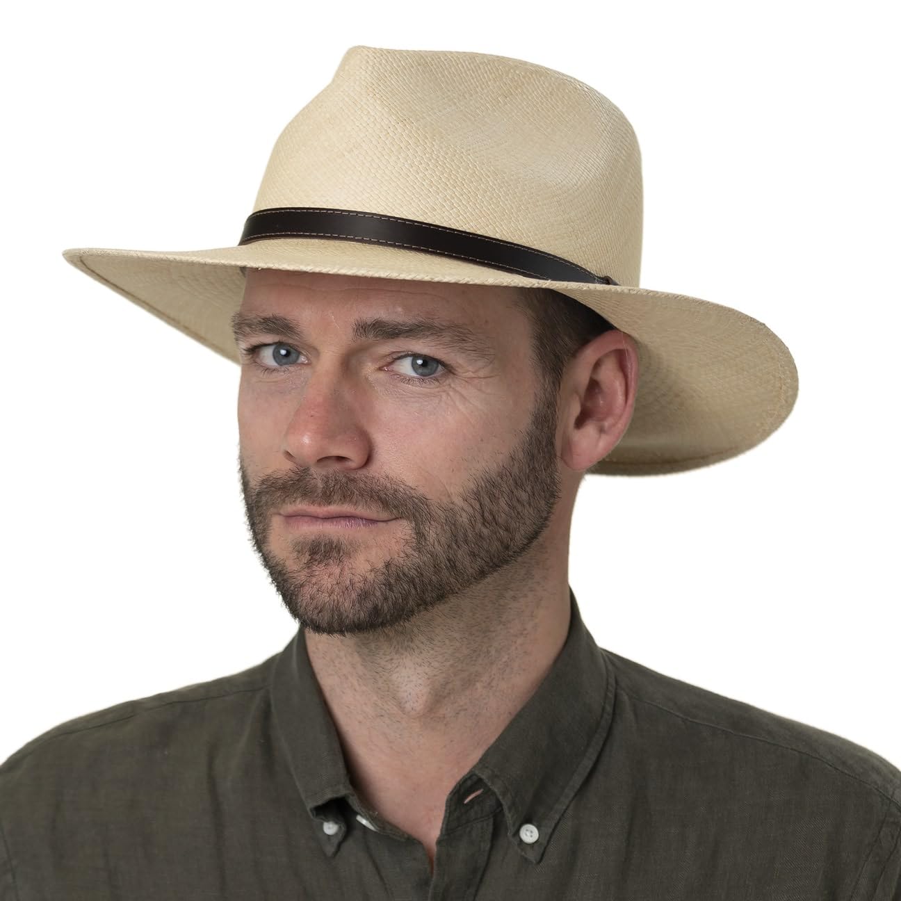 Stetson Chapeau Panama Uni Traveller Homme - Made in Ecuador de Plage D'Ete en Paille avec Bandeau Cuir Ete Printemps-ete