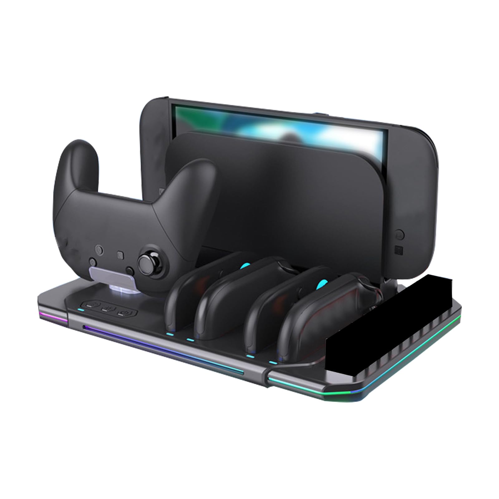 Multi-funzione Dock di Ricarica Stand Ventola di Raffreddamento Scheda di Memoria per NS2 Base con Indicatore LED