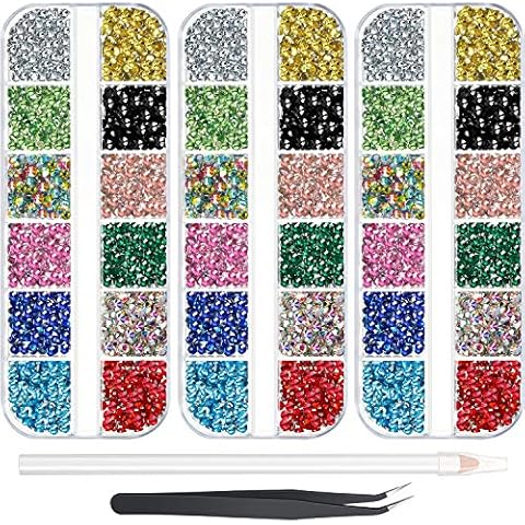 9000 Stück Hotfix-Strasssteine, 3 Größen Cover