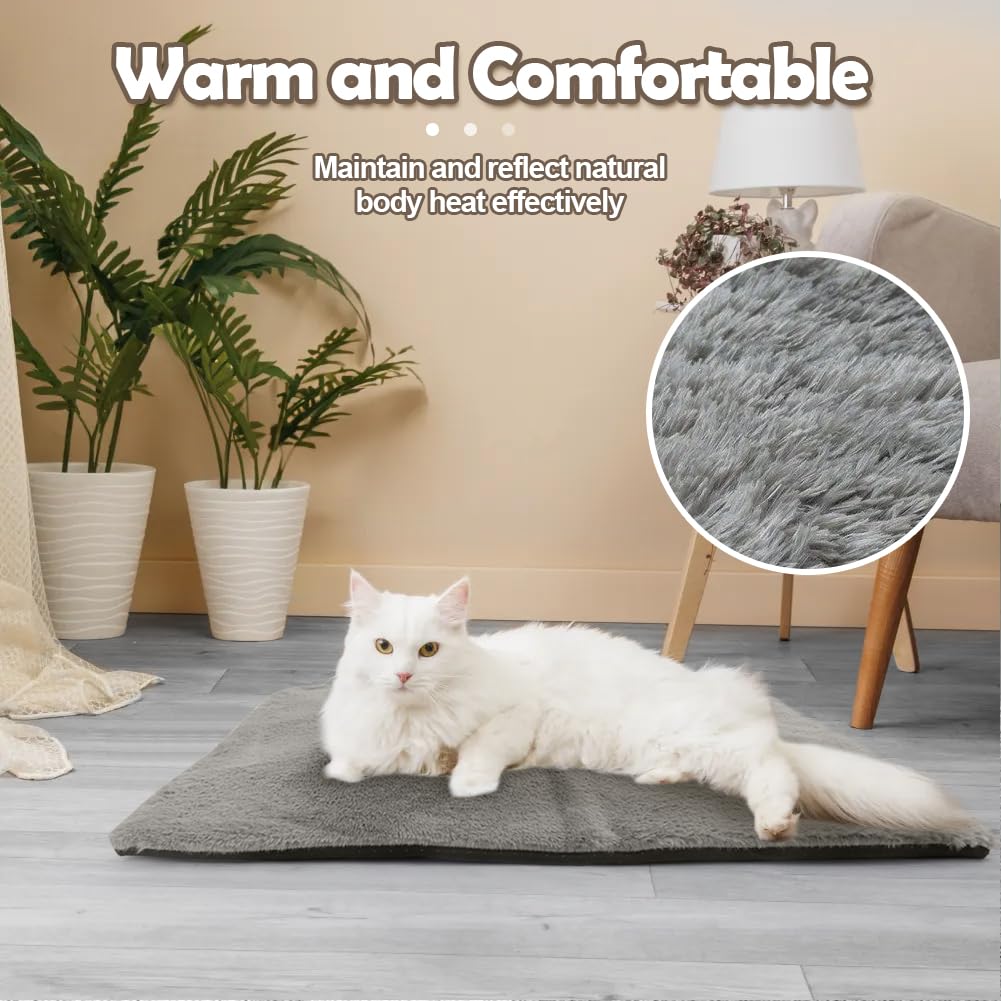XIAPIA Cuccia per Gatti Coperta Autoriscaldante per Gatti e Cani, Tappeto Termico per Animali Domestici, Coperta Termica per Gatti Senza Elettricità, Cuscino Autoriscaldante per Cane, Lavabile