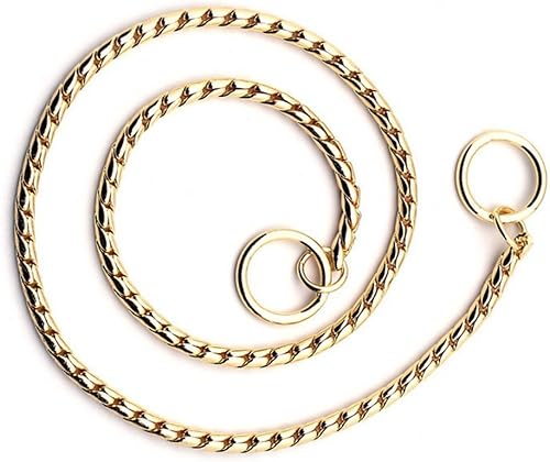 Collar de cadena para perro, estrangulador, collar de serpiente para entrenamiento de mascotas, con eslabones pesados, longitud de 22 pulgadas,