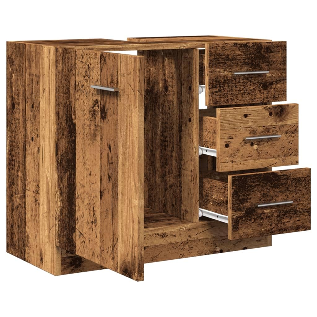 ShGaxin Szafka do umywalki inżynierii drewna w wieku 63x30x54 cm, szafka łazienkowa, szafka pod umywalkę, meble łazienkowe, meble umywalkowe - 858323