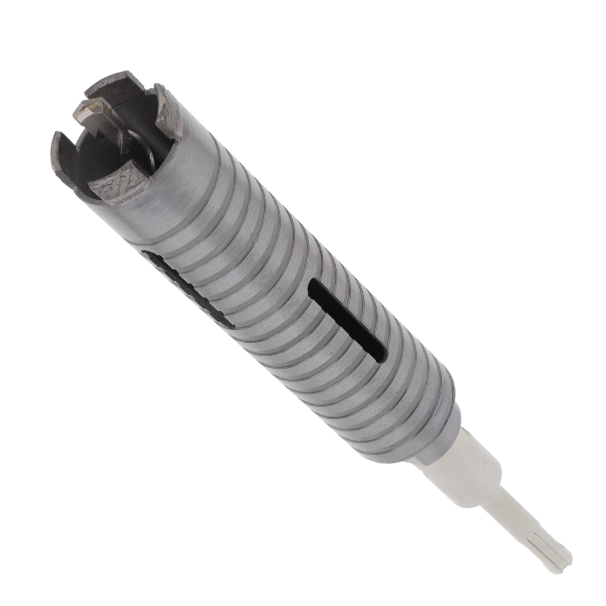 PRODIAMANT Diamentowa wiertnica rdzeniowa ø 42 mm długość efektywna 150 mm z adapterem SDS do młotowiertarki, segmenty spawane laserowo do wiercenia na sucho