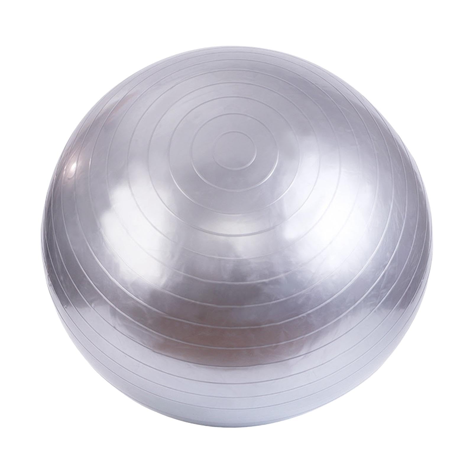 Palla da yoga, antiscivolo, spessa, per equilibrio, palestra, ginnastica, 55 cm, argento