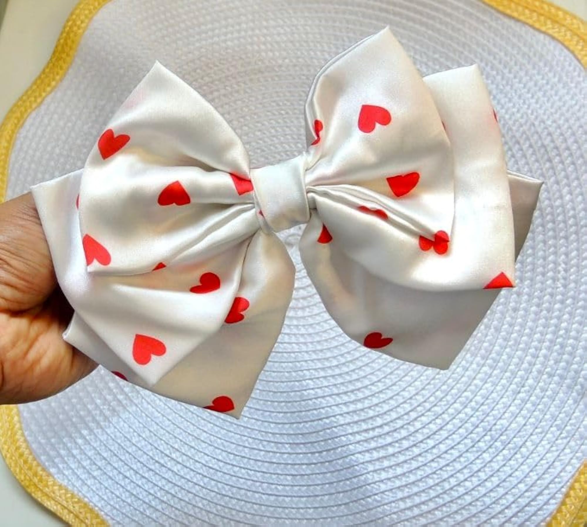 Satin Layered Hair Bow for Girls/Women, Big Size