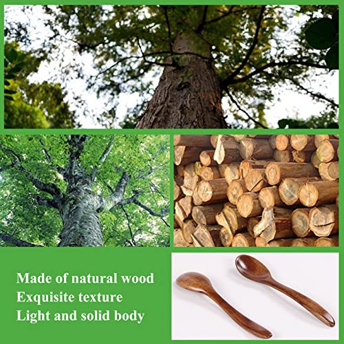 Miniatura 9 de Cuchara De Madera Natural 3pcs Vajilla Ecológica Sopa Té Miel Cuchara De Café Accesorios De Cocina