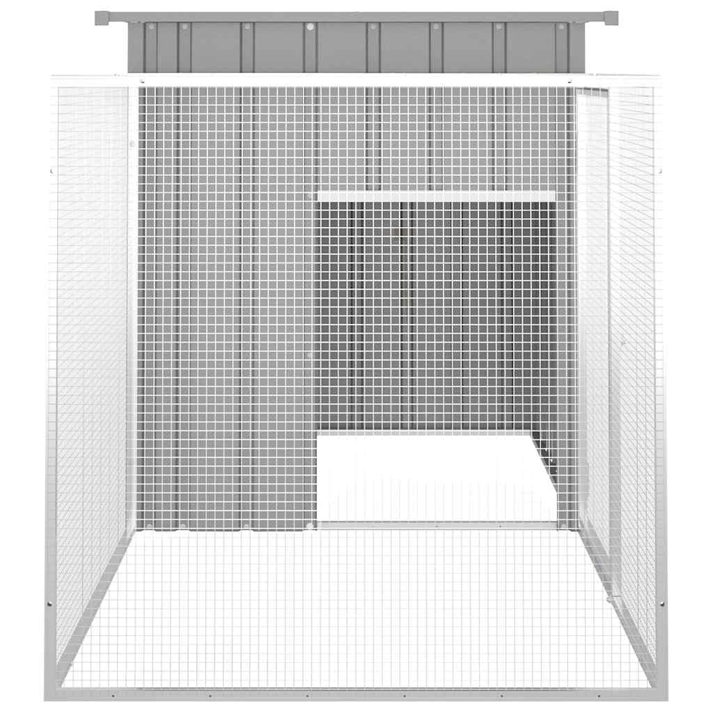 Jaula de gallinas Acero galvanizado Gris 200x91x100 cm