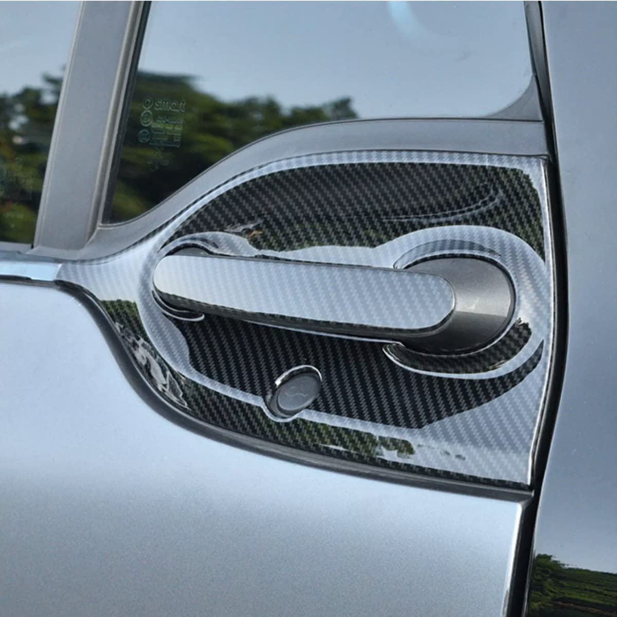 Accessori Maniglie Auto In Acciaio Inox Per Smart 453 Fortwo 2015-2020 - Nero Lucido - Foto 8