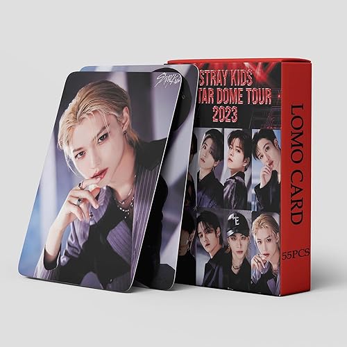 Miniatura 5 de Straykids - 55 tarjetas fotográficas para niños callejeros de 5 estrellas DOME TOUR 2023, tarjetas de Straykids Lomo, tarjetas KPOP Straykids regalo