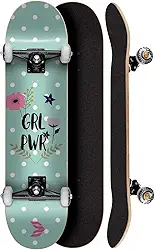 Skate Montado Profissional Cisco Feminino Flowers 8.0 - Abec 5
