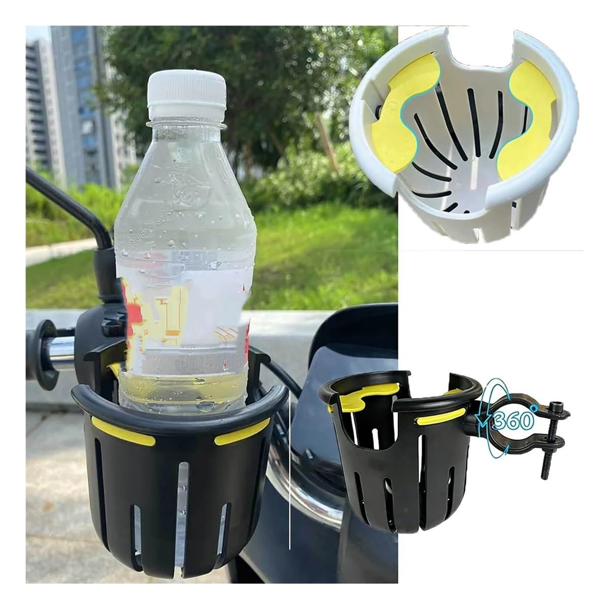 Becherhalter Motorrad Motorrad Universal Getränkehalter Verstellbarer Lenker Fahrrad Wasserflaschenhalter Elektrofahrzeug Wasserkocher Rack
