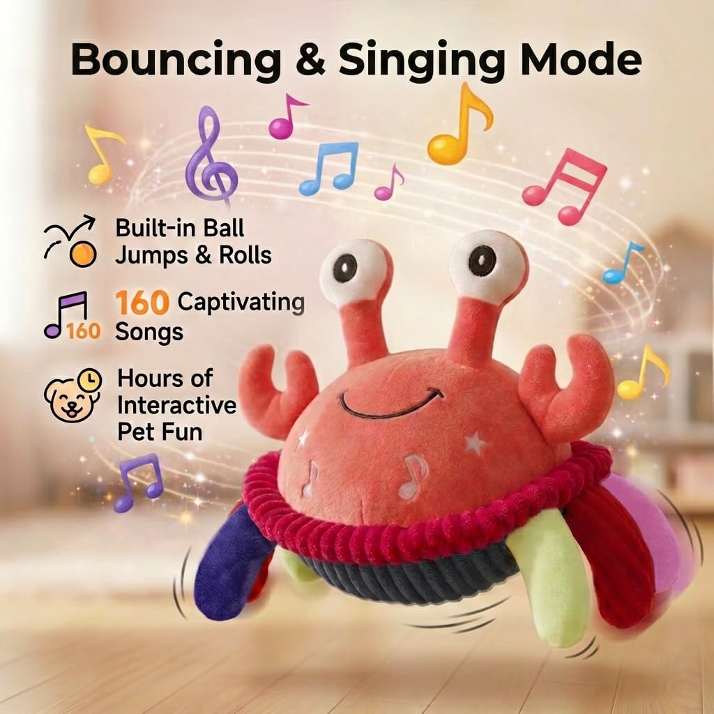 Jouet interactif pour chien Crabe