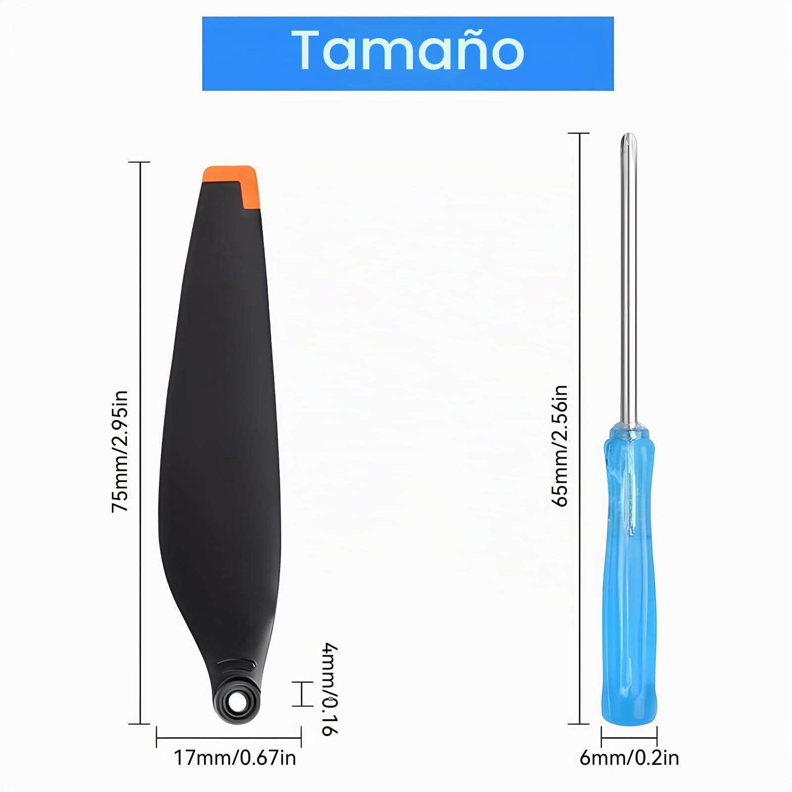 32 hélices para DJI Lito 1/X1/Mini 3 cuchillas de repuesto de bajo ruido para DJI Lito/Mini 3 accesorios de dron tornillos y destornilladores exclusivos puntas naranjas