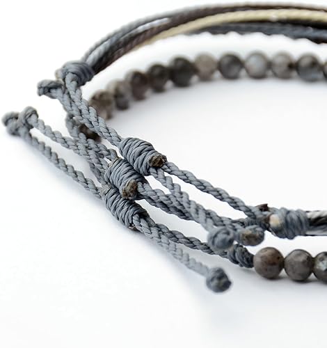 Miniatura 287 de Handmade Natural Stone Beaded Healing Bracelet Gift for Men Adjustable Rope String Bracelet