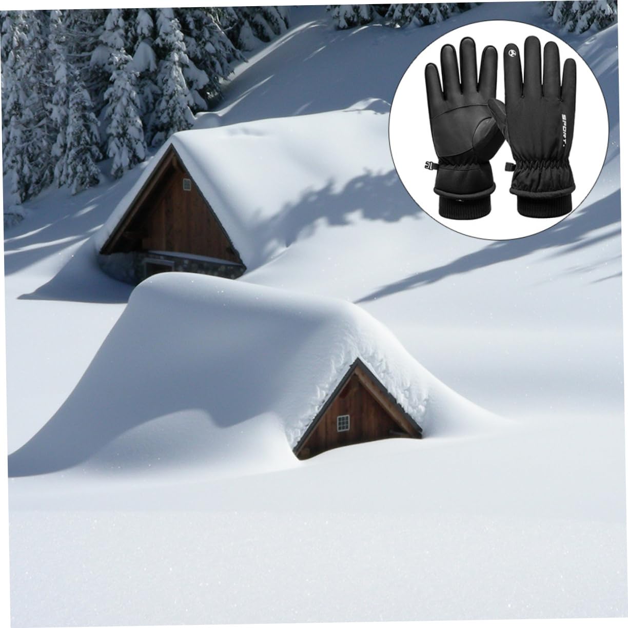 SUPVOX 1 Par De Guantes Guantes De Esquí De Snowboard para Hombre De Snowboard De Cuero para Hombres De Invierno Orejeras para Hombres Guante De Pesca