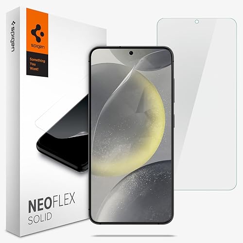 Spigen NeoFlex - Protector de pantalla sólido diseñado para Galaxy S24 (paquete de 2), compatible con fundas