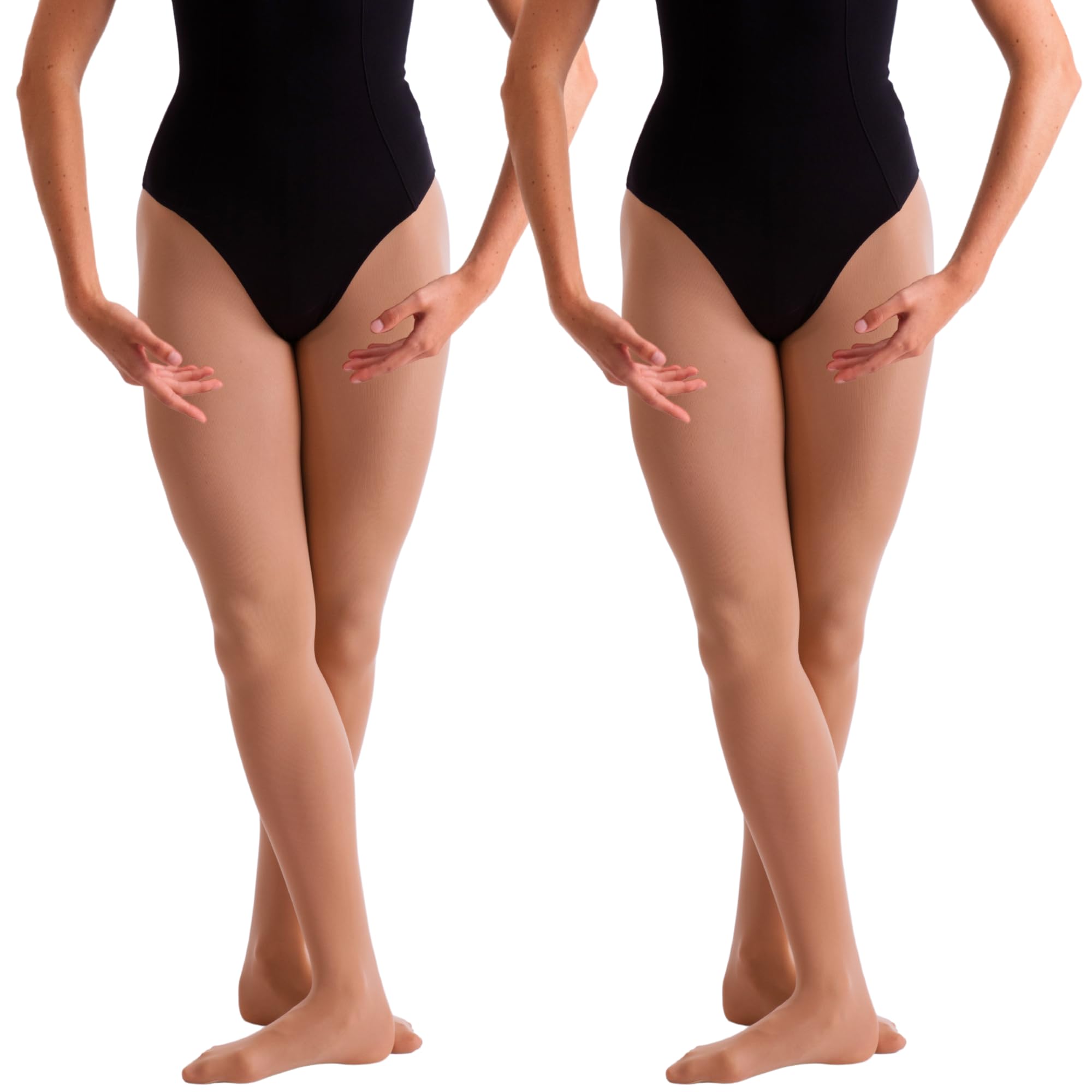 Medias de ballet 60 denier pie completo paquete múltiple rosa blanco negro bronceado bronceado claro