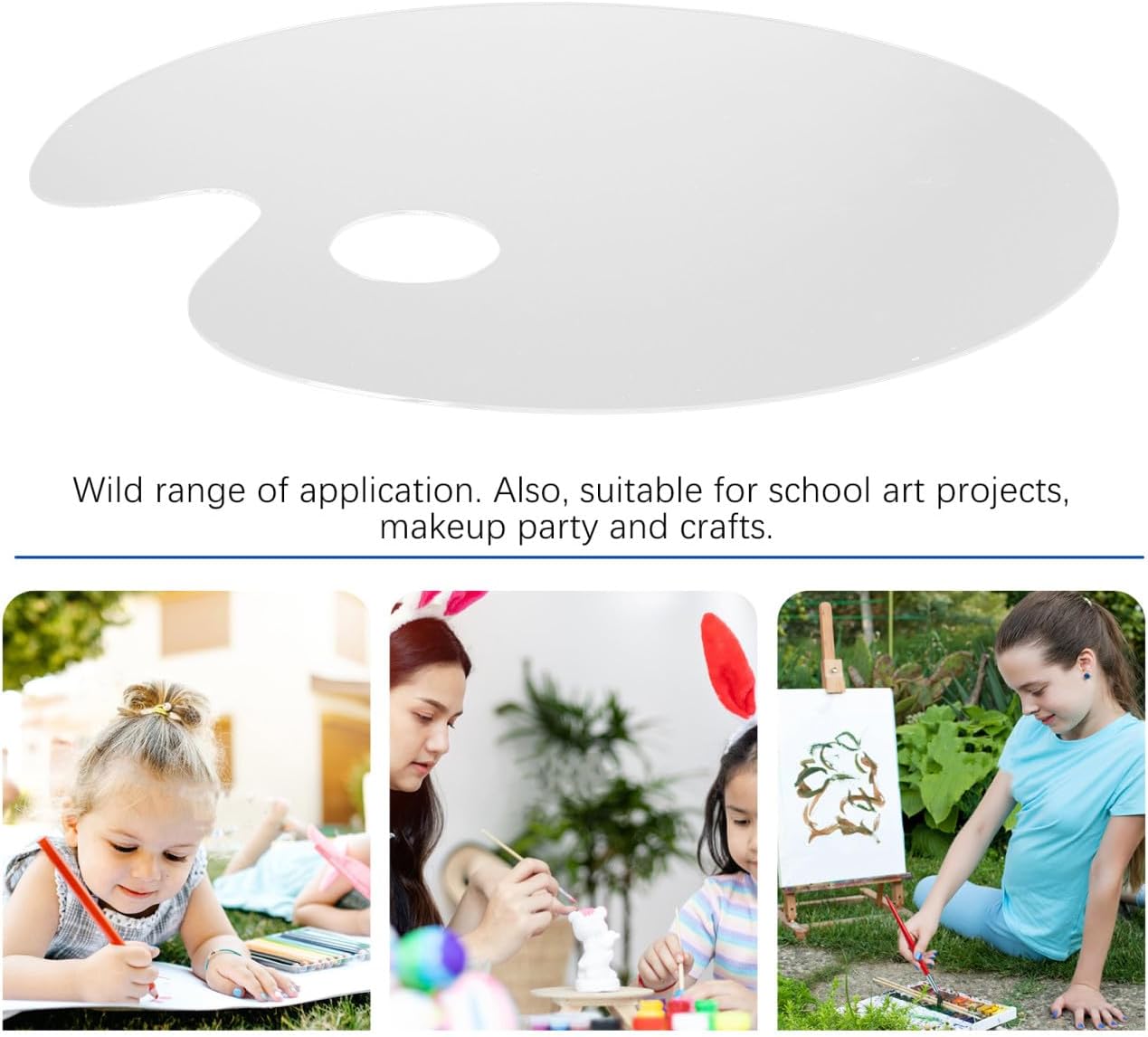 1pc Acrylic Watercolor Pigment Mixing Tray Mixing Pallet for Artists Beginners Hobbyists Lightweight Easy to Clean Art Supply for Painting Projects