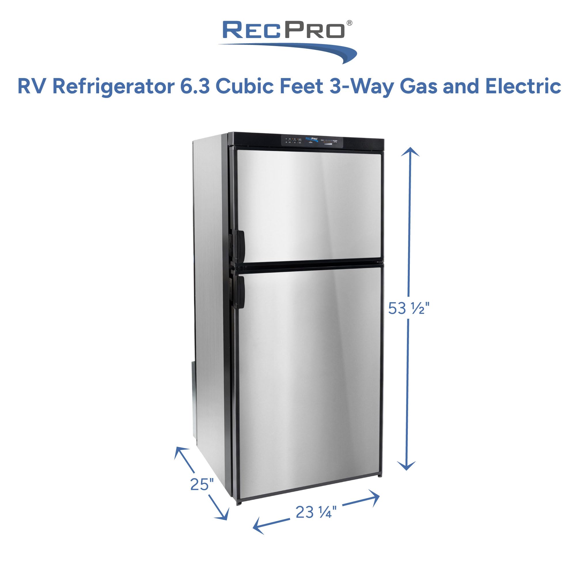 Amazon.com: RecPro RV Refrigerator 6.3 Cubic Feet Gas and Electric