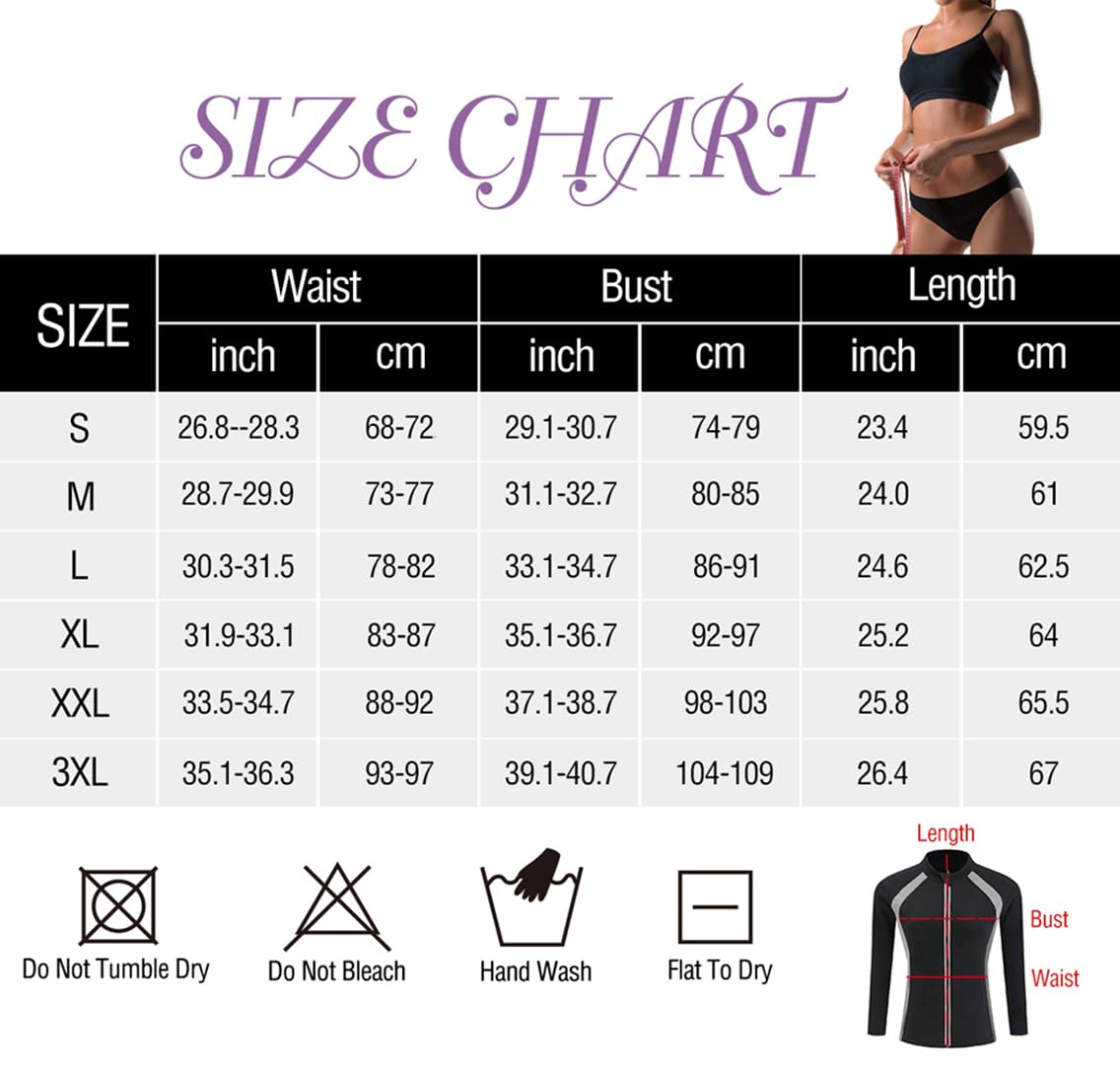 Sauna Neopreno Chaqueta Top Suit Trajes Adelgazantes Compresion Sudoración Deporte Shapewear Gym Correr Fitness Mujer Sudaderas Manga Larga