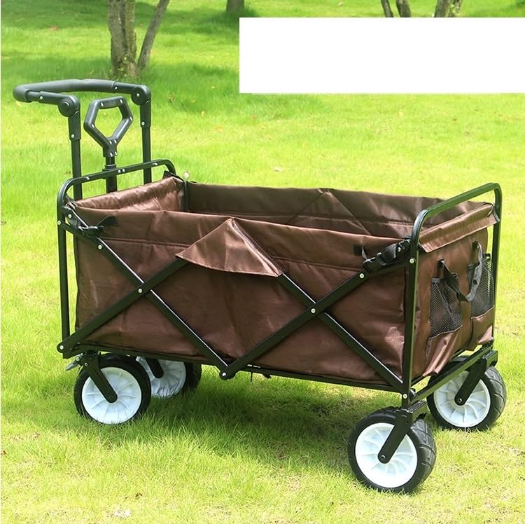 Gartenwagen, Klappwagen, Mehrzweckwagen, Klappbarer Mehrzweckwagen für den Außenbereich, Faltbarer Ziehwagen, Campingwagen auf Rädern, Robuster Handwagen – Bild 4