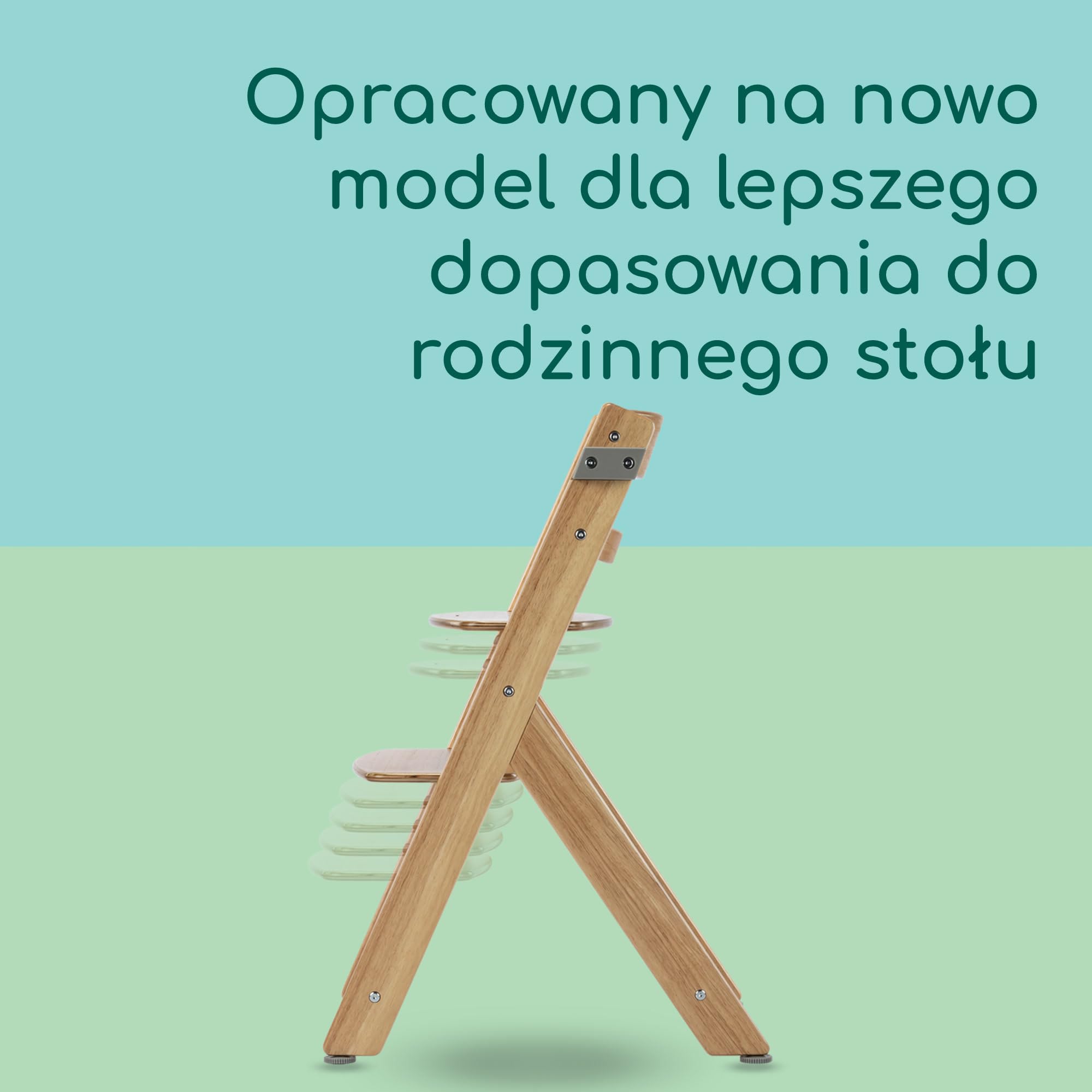 Bebeconfort Timba 2 Krzesełko Dziecięce Drewniane, 6+ Miesięcy, Do 110 kg, Ergonomiczne Krzesełko do Karmienia, Pasuje do Wielu Stołów, Wyjmowana Taca, Regulowane Siedzisko i Podnóżek, Natural Wood