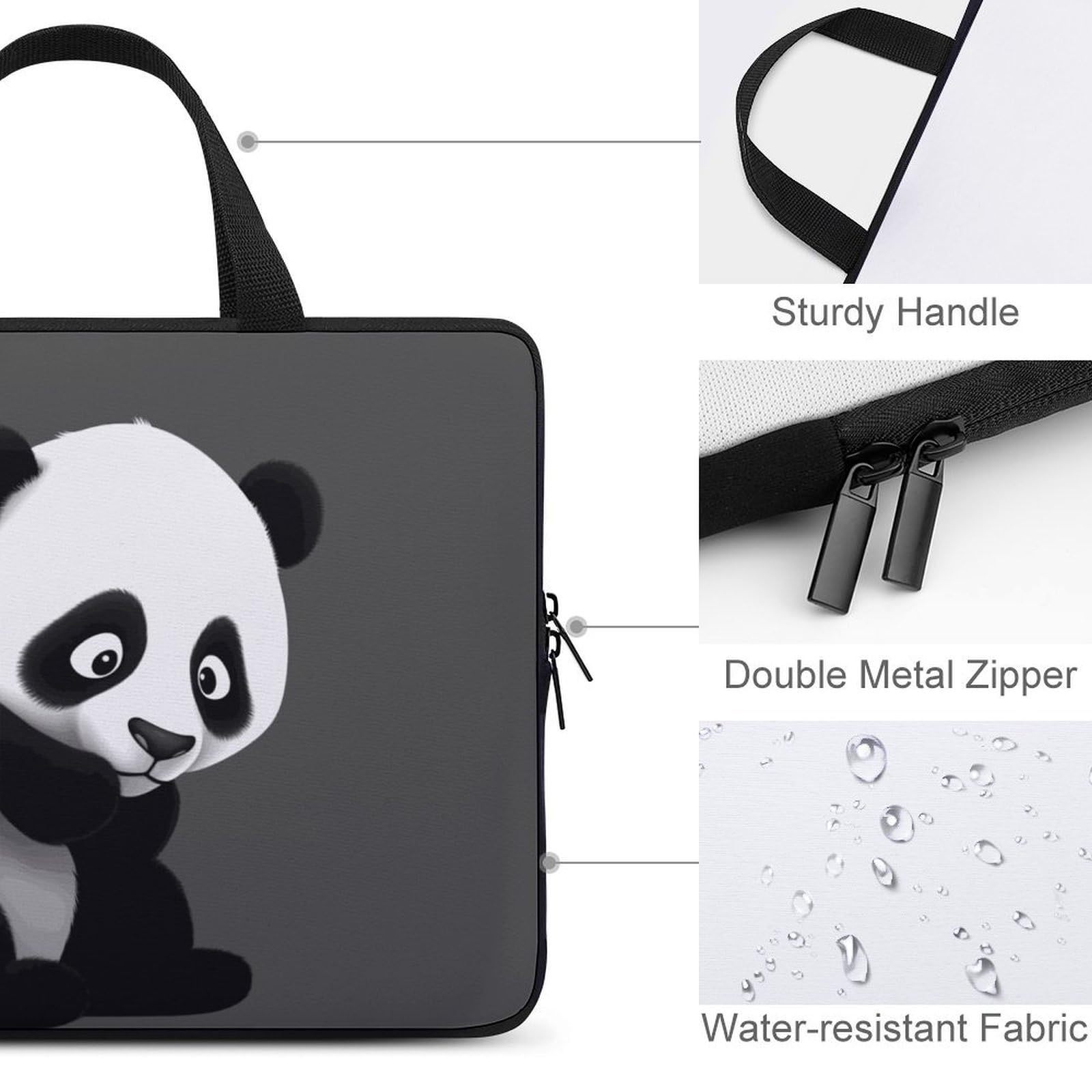 Custodia protettiva per computer portatile da 17", ultra sottile, leggera e impermeabile, in neoprene resistente, con cinghia da polso