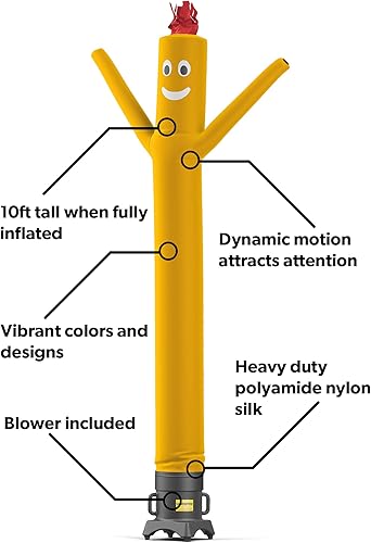 Miniatura 8 de LookOurWay Air Dancers - Juego completo de tubos inflables para hombre con soplador resistente a la intemperie, 10 pies