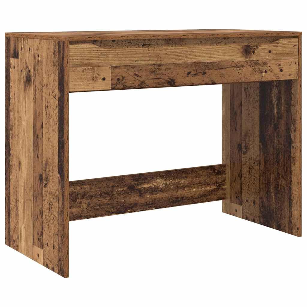 Scrivania effetto legno vecchio, 100 x 50 x 78 cm, materiale in legno, robusto scrivania per computer con cassetto, moderno tavolo da ufficio per casa, tavolo da lavoro durevole, versatile